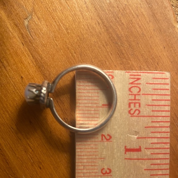 Pearl and sterling silver ring - Picture 7 of 9